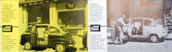 Fiat 600 Mupltipla Modelprogram 1958 Carbrochure (6312)